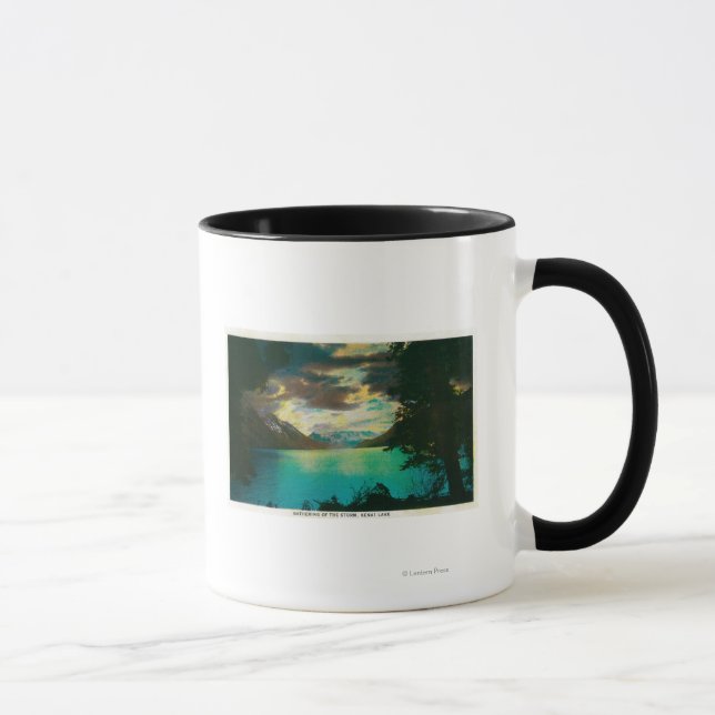 Kenai Lake, Alaska with Storm Gathering Mug (Right)