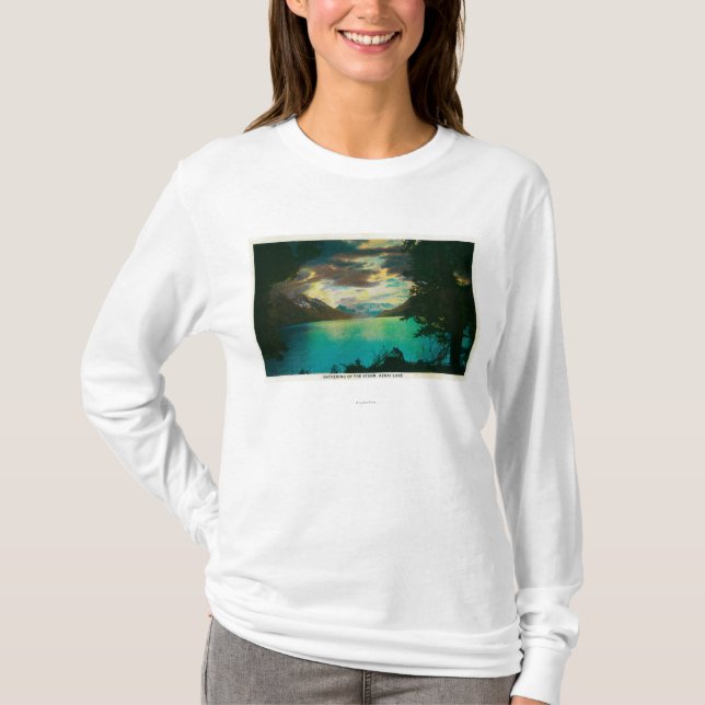 Kenai Lake, Alaska with Storm Gathering T-Shirt (Front)