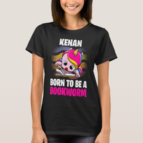 Kenan  Born To Be A Bookworm  Personalized T_Shirt