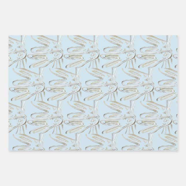 Kendall Boggs Fine Art Pale Rabbits Wrapping Paper Sheets (Front 2)