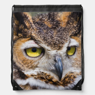 Kendall County, Texas. Great Horned Owl Drawstring Bag