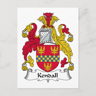 Kendall Family Crest Postcard