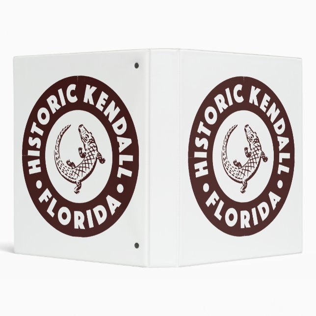 Kendall Florida Circle - Brown  3 Ring Binder (Background)