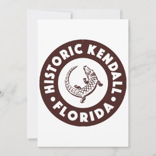 Kendall Florida Circle - Brown Invitation