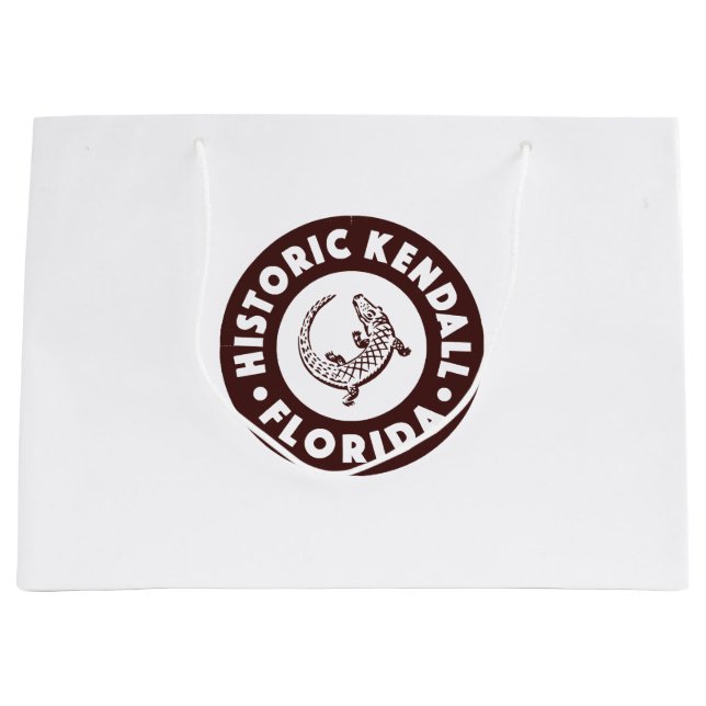 Kendall Florida Circle - Brown  Large Gift Bag (Front)