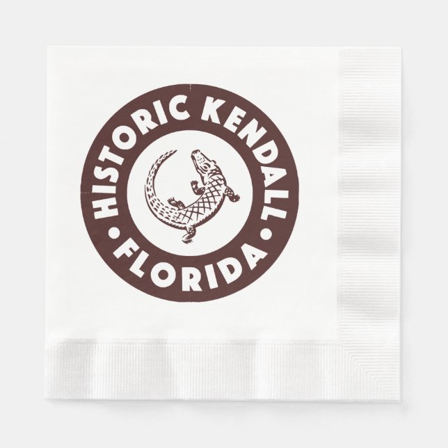 Kendall Florida Circle - Brown  Napkins (Front)