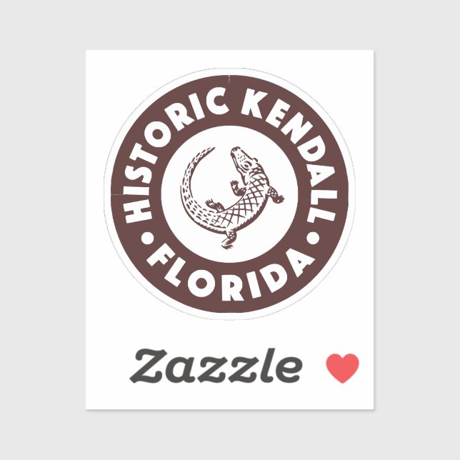 Kendall Florida Circle - Brown  Sticker (Sheet)