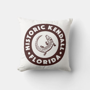 Kendall Florida Circle - Brown Throw Pillow