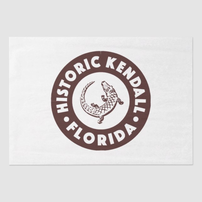 Kendall Florida Circle - Brown  Tissue Paper (Front)