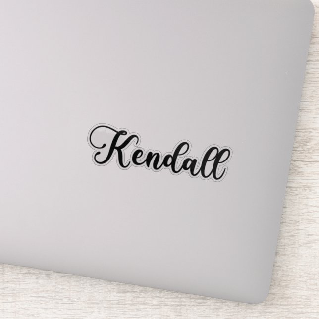 Kendall Name - Handwritten Calligraphy Sticker (Detail)