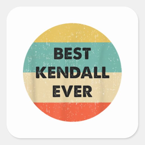 Kendall Name  Square Sticker