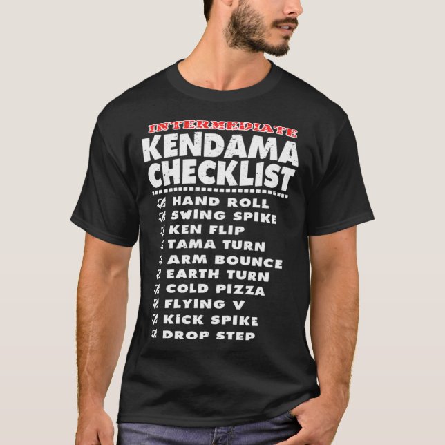 Kendama Intermediate Tricks Checklist Fan T-Shirt (Front)