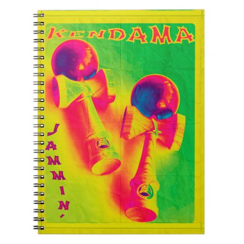 Kendama Jammin Psychedelic Poster Notebook