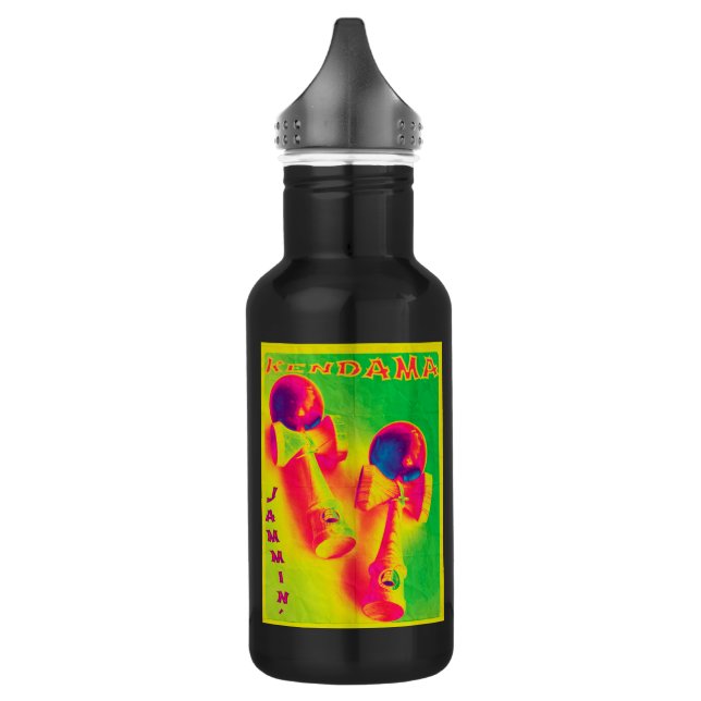 Kendama Jammin' Psychedelic Poster Water Bottle (Left)