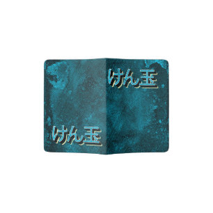 Kendama Japanese Symbols Blue Design Passport Holder