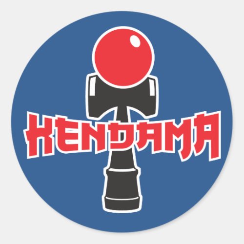 Kendama Logo Classic Round Sticker