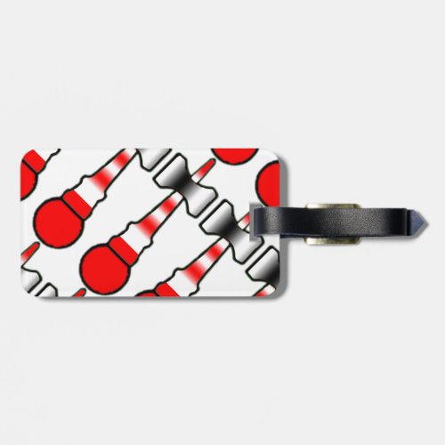 Kendama Red White and Black Lighthouse Luggage Tag