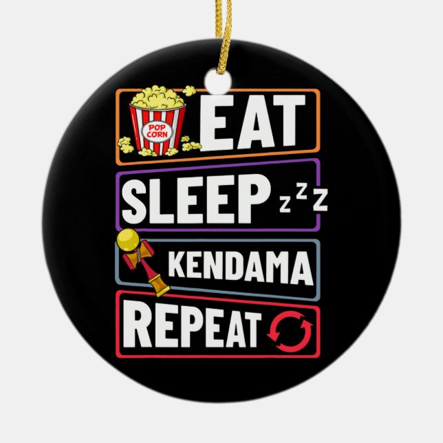 Kendama Trick Japanese Toy Ball Game Beginner  Ceramic Ornament (Front)