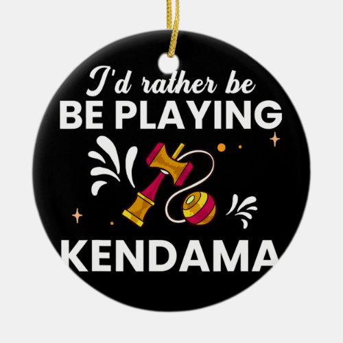 Kendama Trick Japanese Toy Ball Game Beginner  Ceramic Ornament