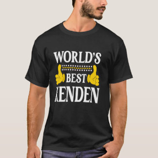 Kenden Personal Name Funny First Name World's Best T-Shirt