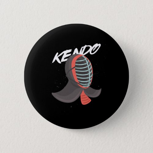 Kendo Bogu Ninja Japan Samurai Shinai Katana Gift Button