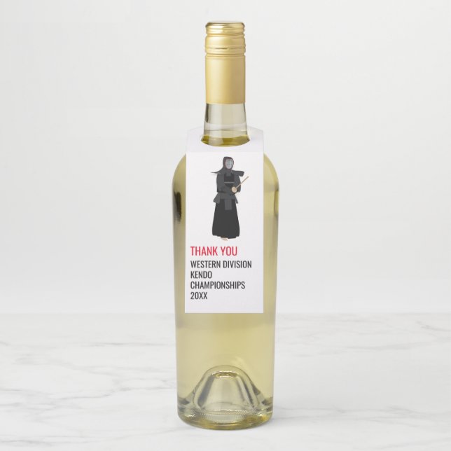 Kendo Bottle Hanger Tag (On Bottle)