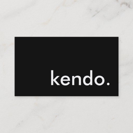 Customizable kendo. business card template