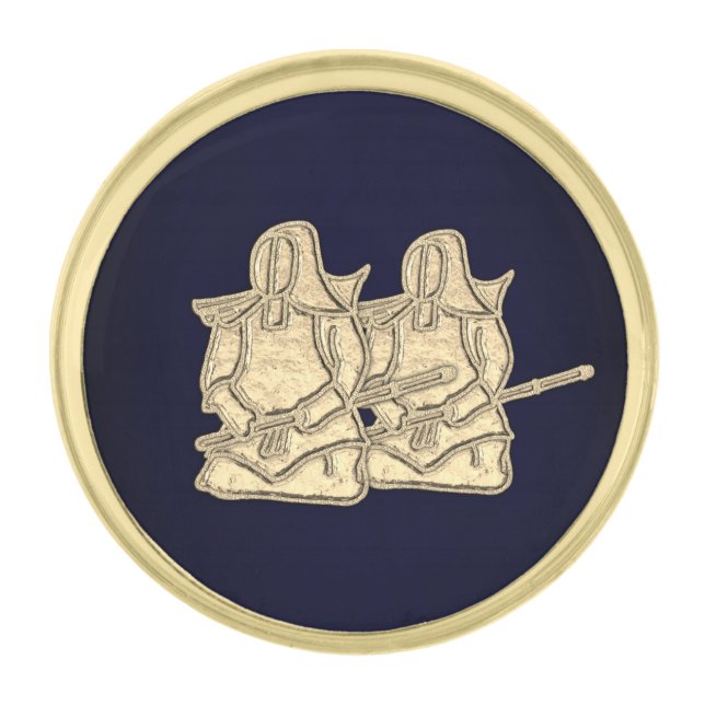 Kendo Gold Finish Lapel Pin (Front)