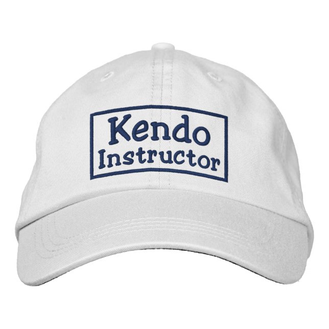Kendo Instructor Embroidered Baseball Cap (Front)