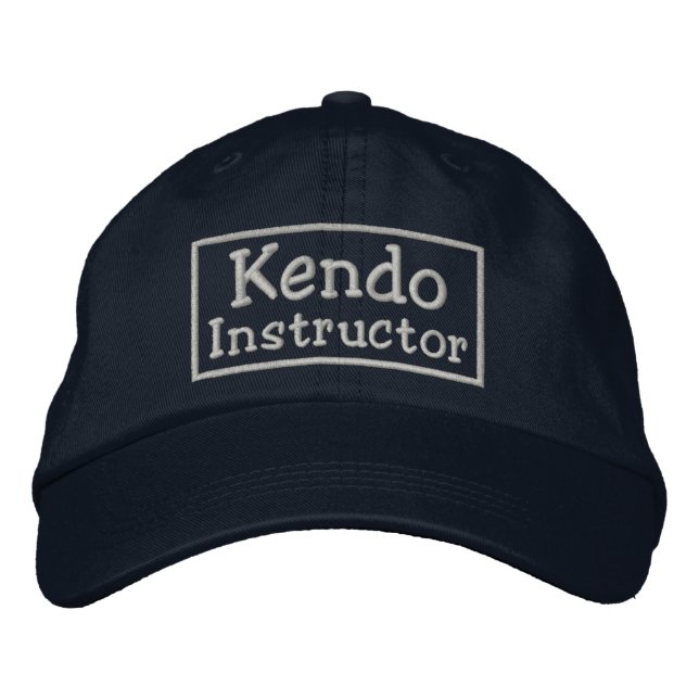 Kendo Instructor Embroidered Baseball Hat (Front)