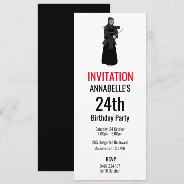Kendo Invitation (Front/Back)