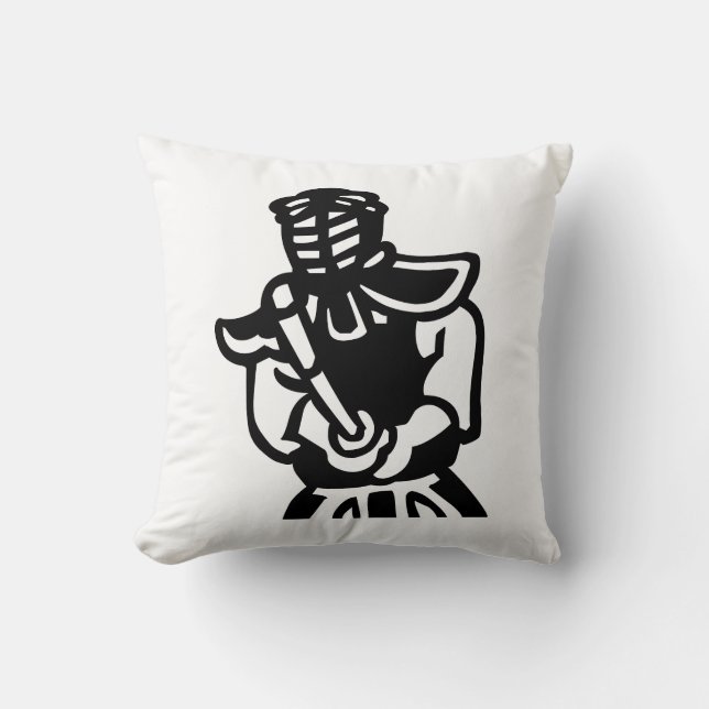 Kendo Throw Pillow (Front)