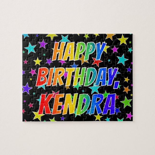 "KENDRA" First Name, Fun "HAPPY BIRTHDAY" Jigsaw Puzzle (Horizontal)