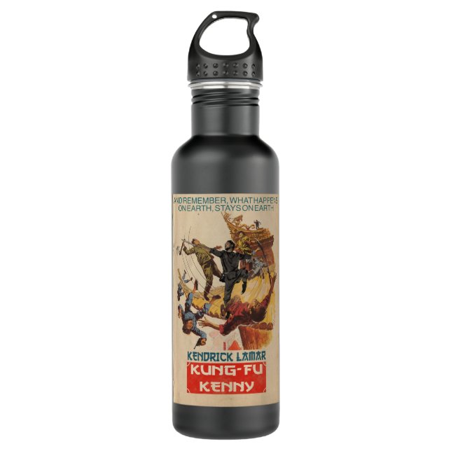 Kendrick Lamar   Kung Fu Kenny Parody Classic T Sh Stainless Steel Water Bottle (Front)