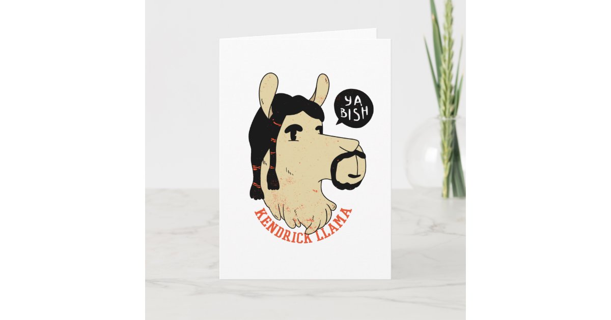 Kendrick Llama Card | Zazzle