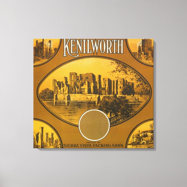 Kenilworth Orange LabelRiverside, CA Canvas Print (Front)