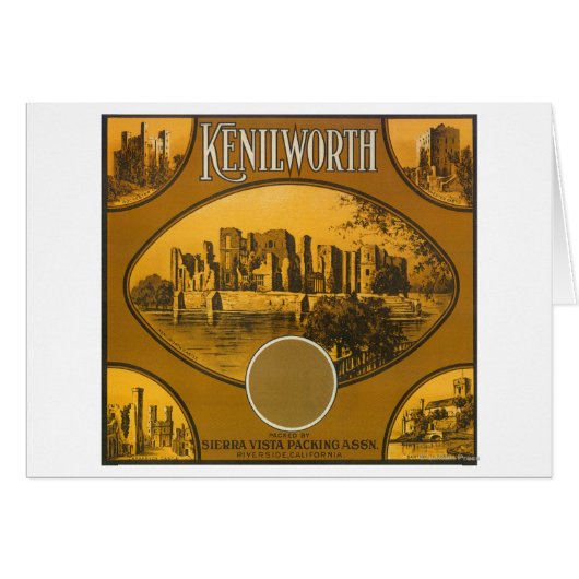 Kenilworth Orange LabelRiverside, CA Cards (Front Horizontal)