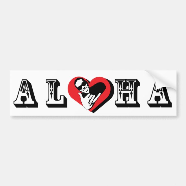 Kenji Aloha Bumper Sticker (Front)