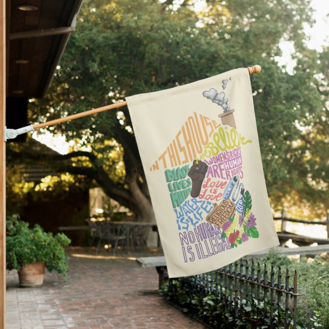 Kenji Kimura Kindness Is Everything Outdoor Flag (In SItu)