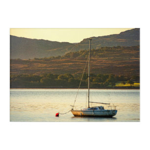 Kenmare Bay Ireland Acrylic Print Moored Sailboat