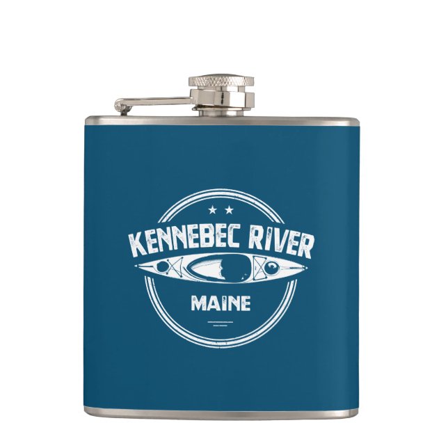 Kennebec River, Maine Flask (Front)