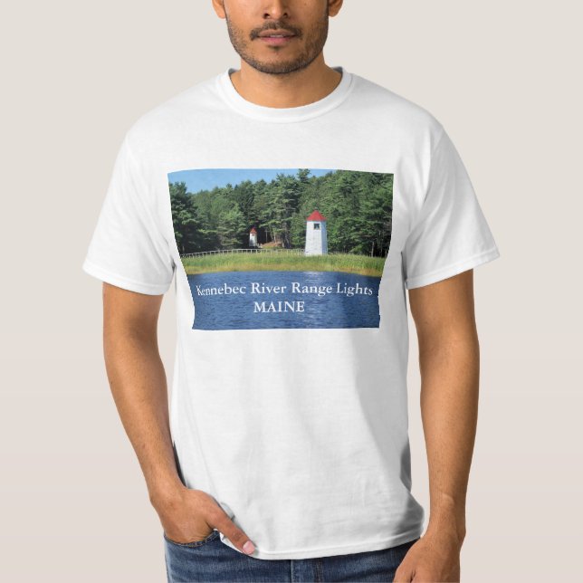 Kennebec River Range Lights, Maine T-Shirt (Front)