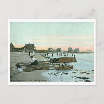 Kennebunk Beach  Maine 1915 Vintage Postcard by markomundo at Zazzle