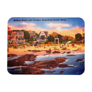 Kennebunk Beach, Maine Vintage Cottages Photo Magnet