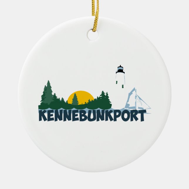 Kennebunkport. Ceramic Ornament (Front)
