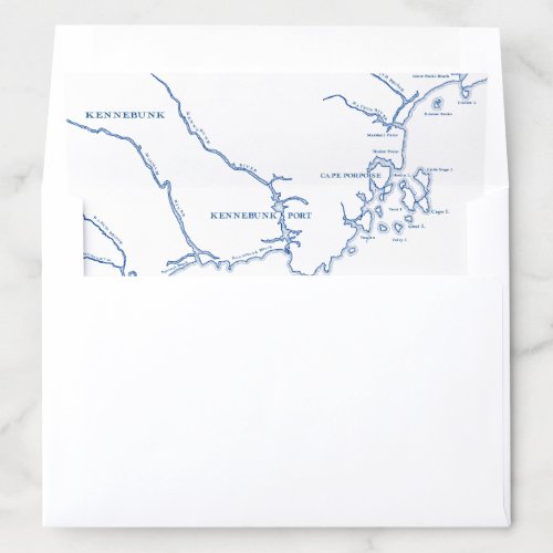 Kennebunkport Maine Map DIY Envelope Liner