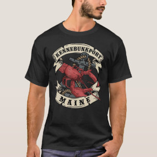 Kennebunkport Maine State Vintage Anchor and Lobst T-Shirt