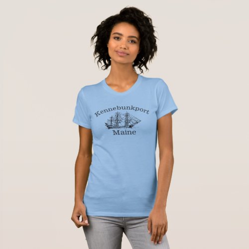 Kennebunkport Maine Tall Ship Shirt w T_Shirt