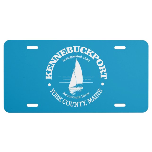 Kennebunkport (sailboat) license plate (Front)
