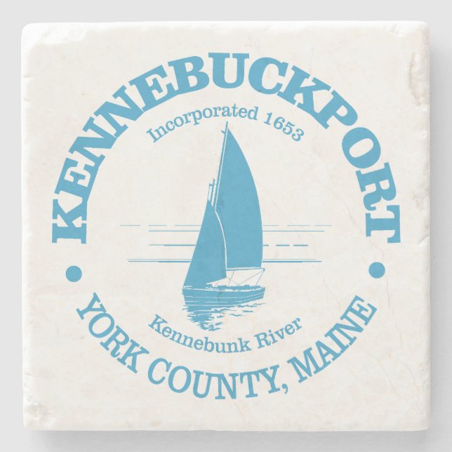 Kennebunkport (sailboat) stone coaster (Front)